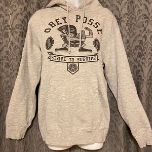 Obey Grey Sweatshirt Size Small Hoodie